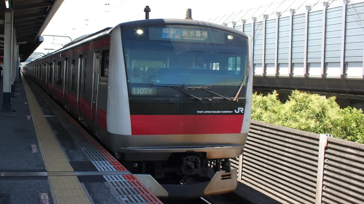 南船橋駅に到着したJR京葉線E233系